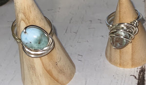 Turquoise Wire Wrapped Rings