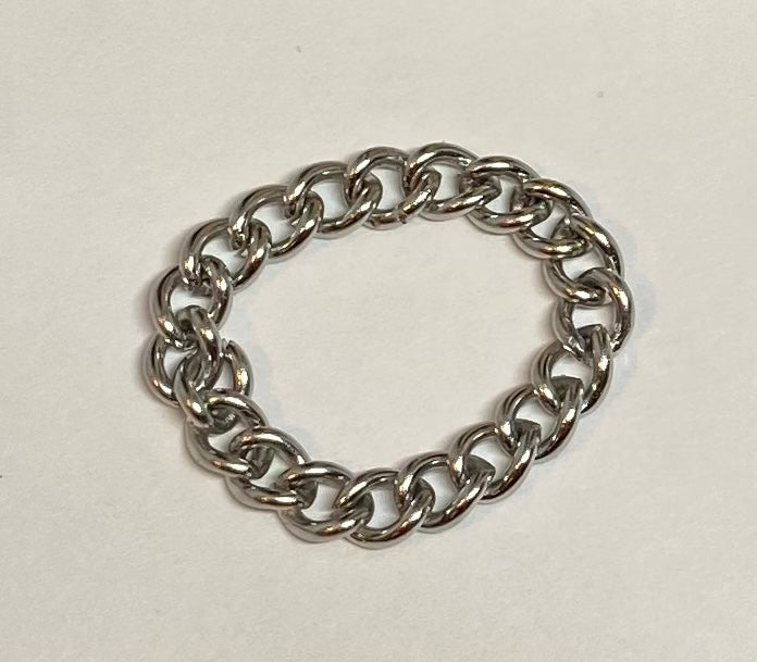 Stainless Steel Twist Chain Ring