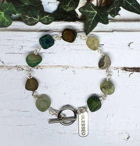 Earth Tone Inspirational Nugget Bracelet