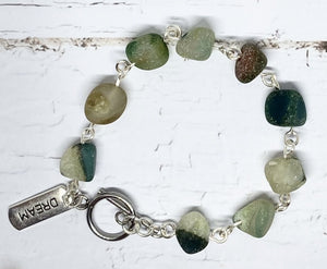 Earth Tone Inspirational Nugget Bracelet