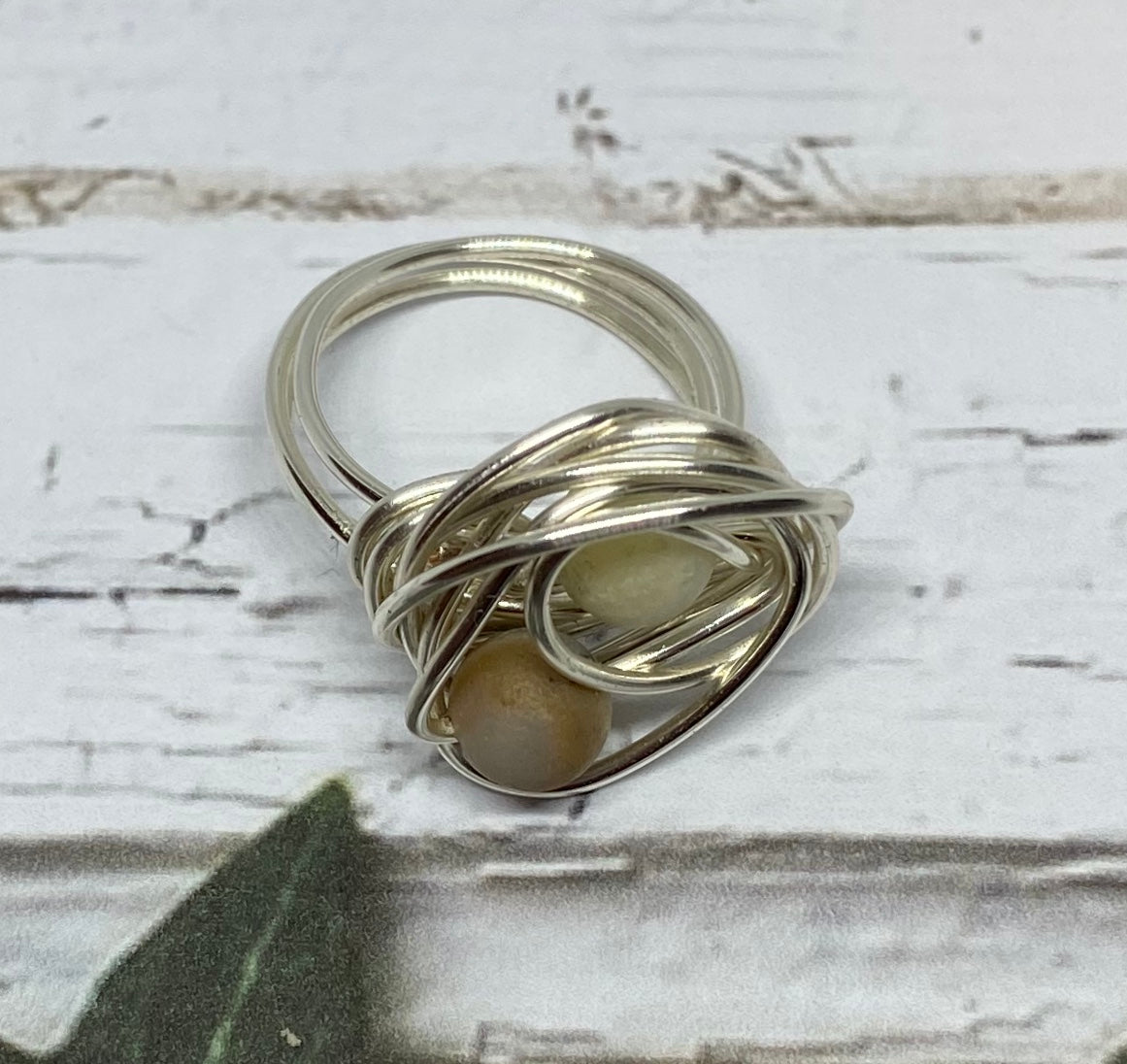 Matte Stoned Wire Ring ~ 5.5