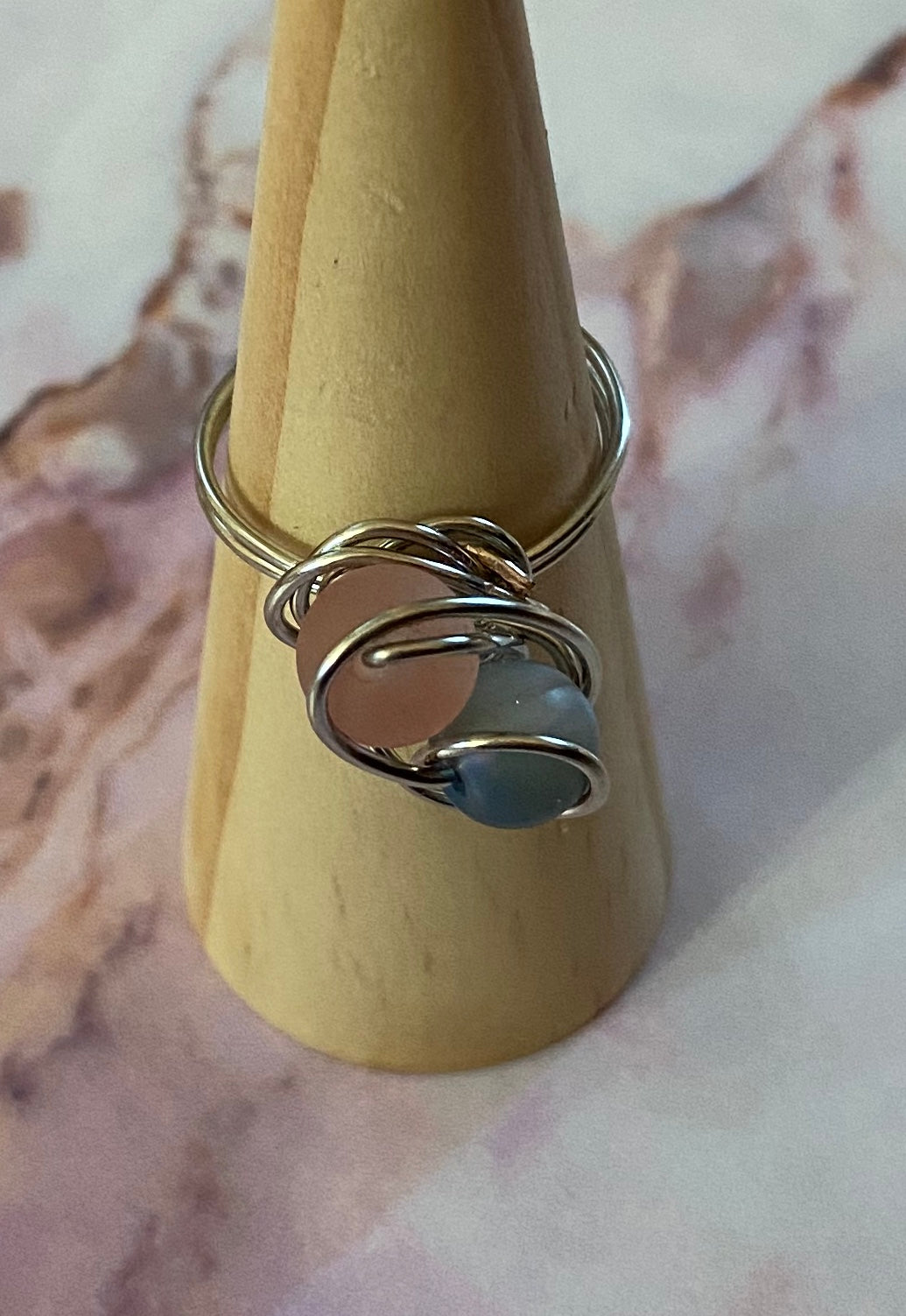 Cotton Candy Wire Ring ~ 10