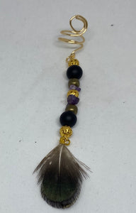 Beaded Feathered Loc Jewel