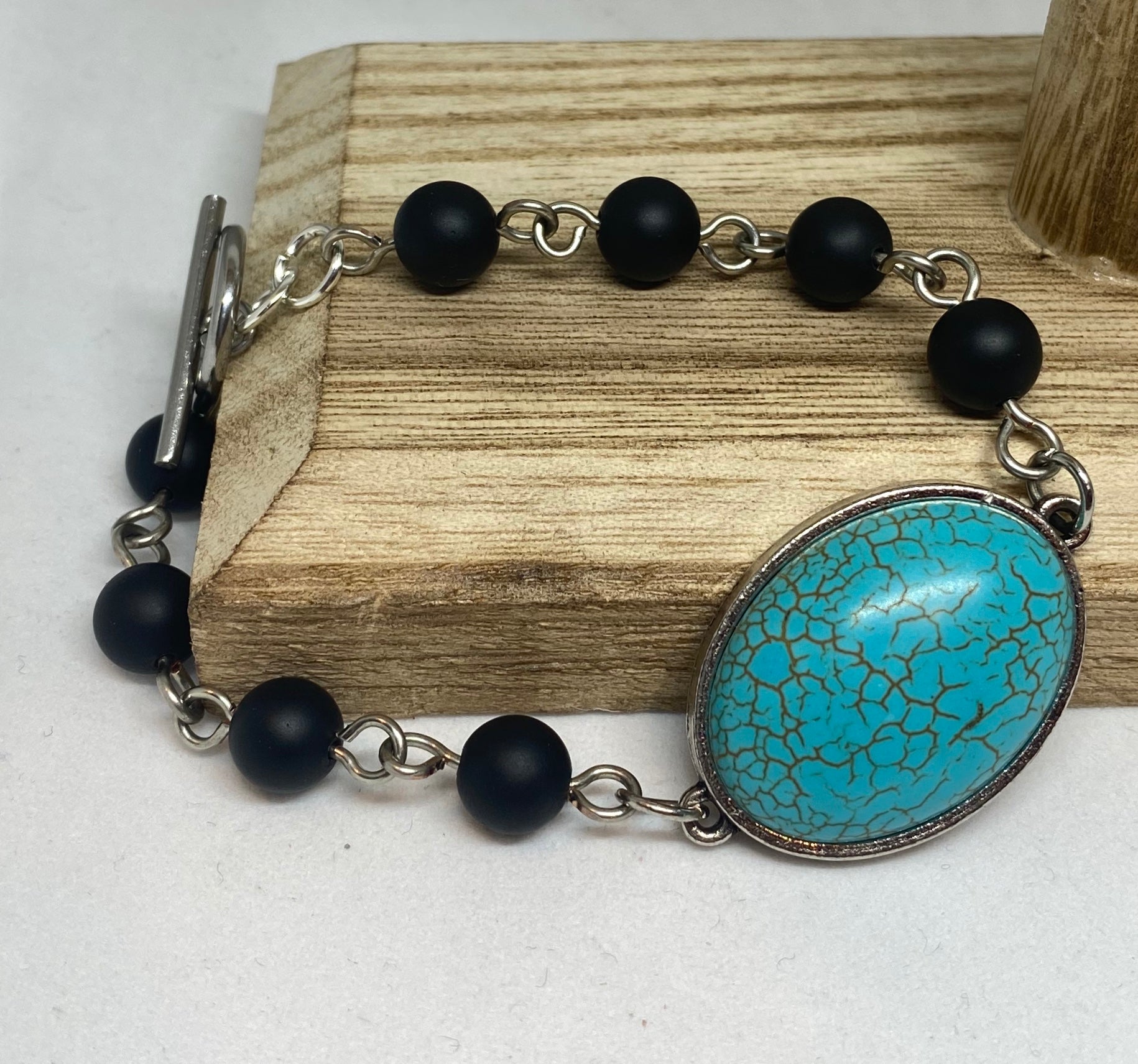 Black Beaded Turquoise Set