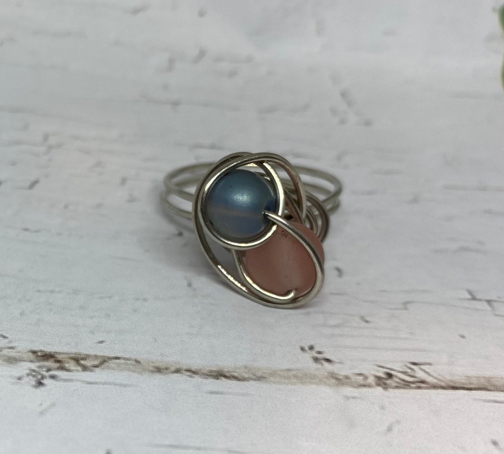 Cotton Candy Wire Ring ~ 10