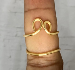 Criss-Crossed Midi Ring