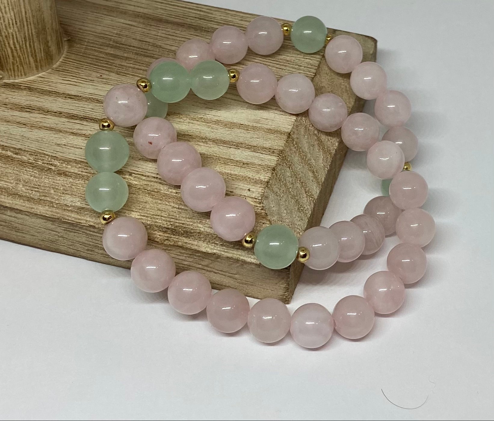 Jade and Rose Quartz Bracelet