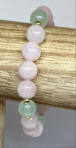 Jade and Rose Quartz Bracelet