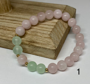 Jade and Rose Quartz Bracelet