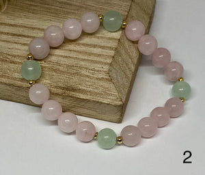 Jade and Rose Quartz Bracelet