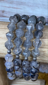 Gray Tri-Stone Bracelet