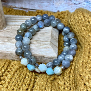 Amazonite and Labradorite Bracelet