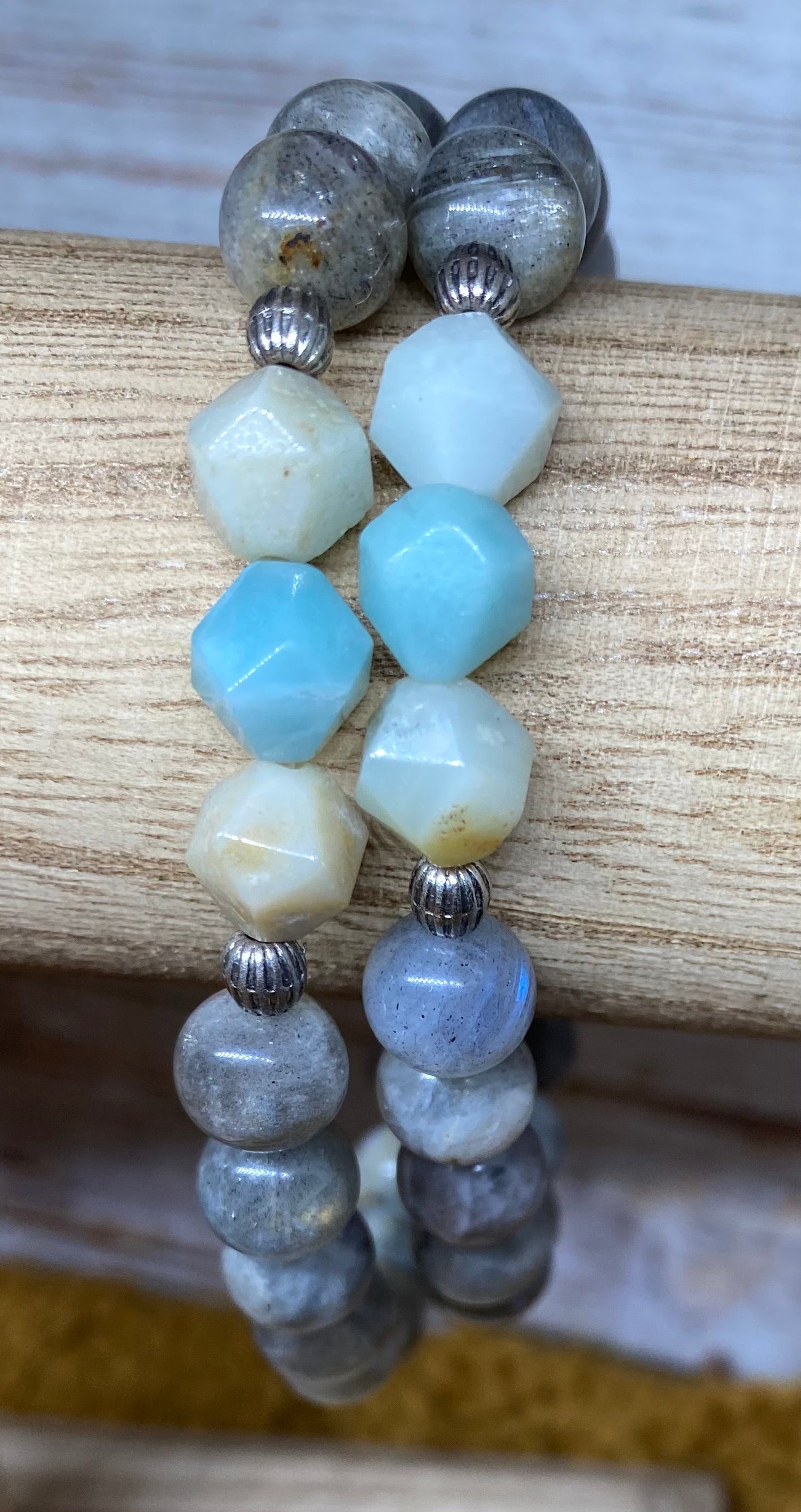 Amazonite and Labradorite Bracelet