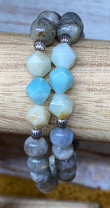 Amazonite and Labradorite Bracelet