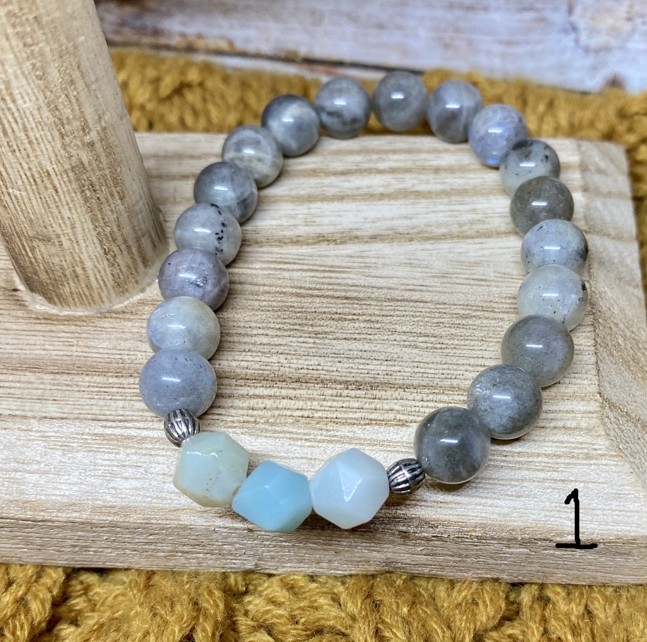 Amazonite and Labradorite Bracelet