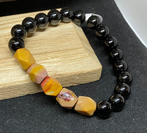 Black Onyx & Mookaite Men's Bracelet