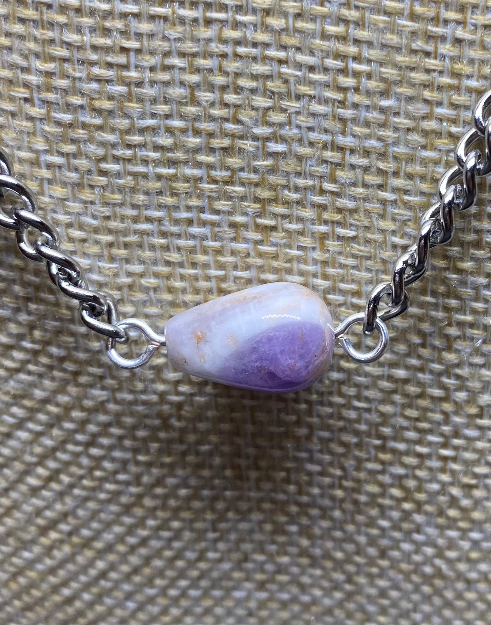 Single Dogtooth Amethyst Chain Necklace