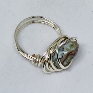 Turquoise Wire Wrapped Rings