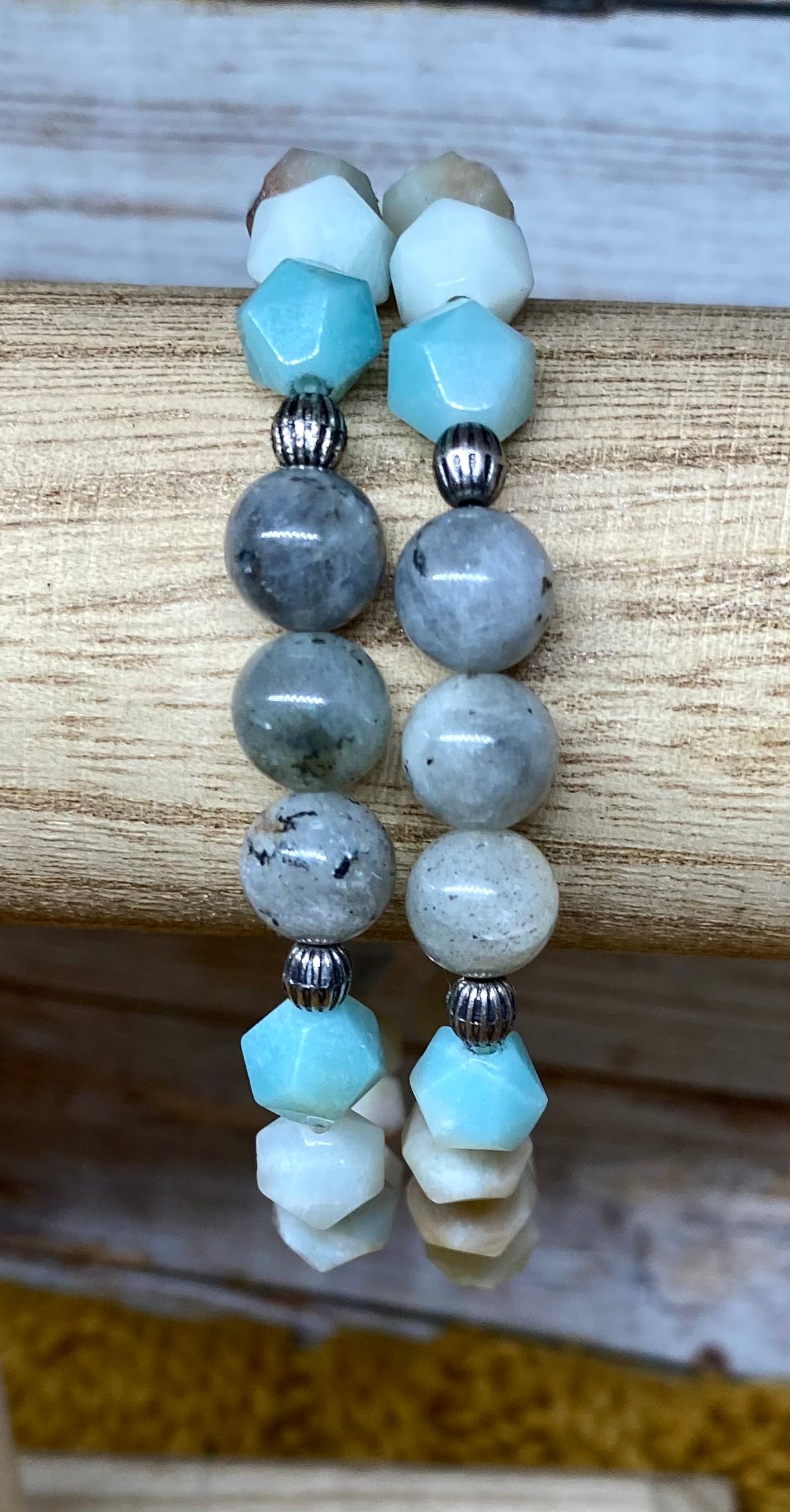 Amazonite and Labradorite Bracelet